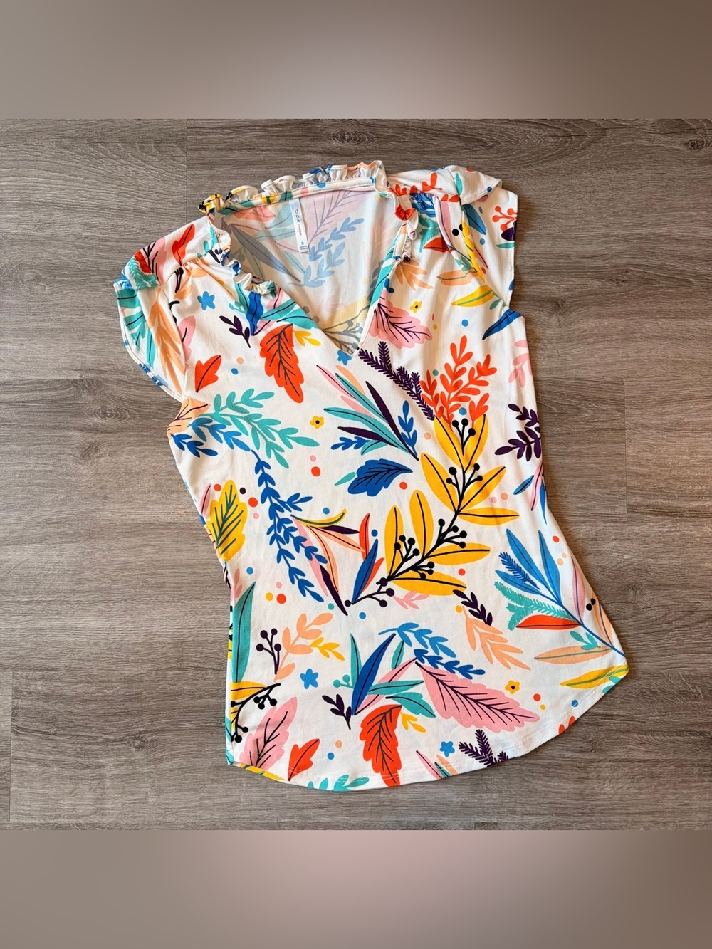 DNA Couture leaf print top